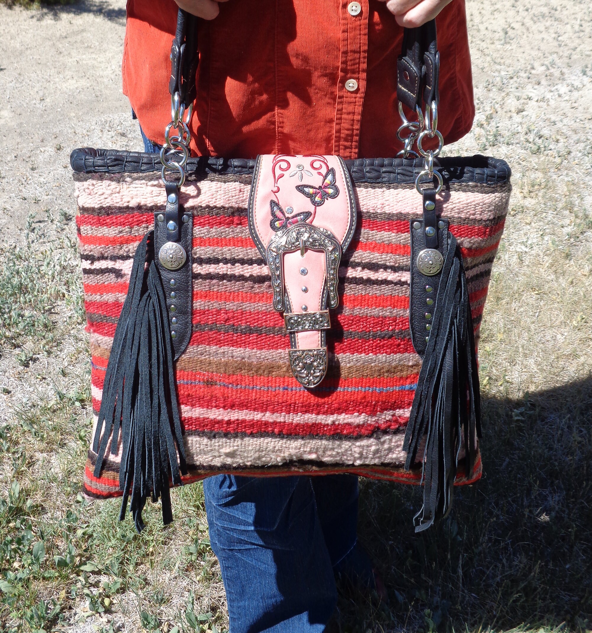 Saddle Blanket Bag Western Boho Bag Southwest Purse Woven Etsy
