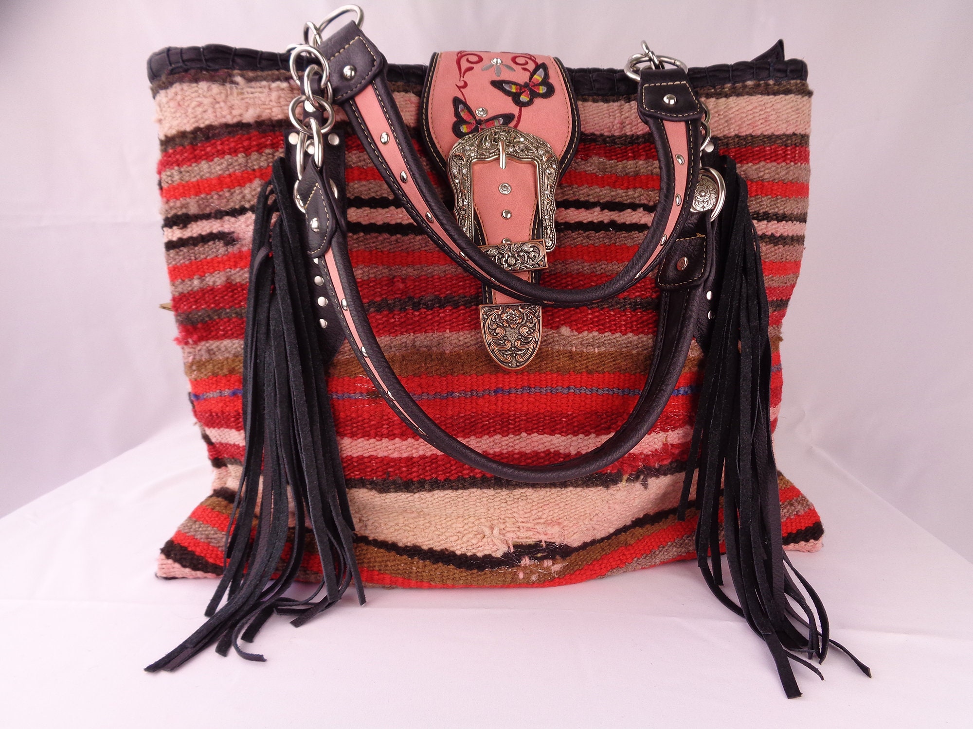 Saddle Blanket Bag Western Boho Bag Southwest Purse Woven Etsy