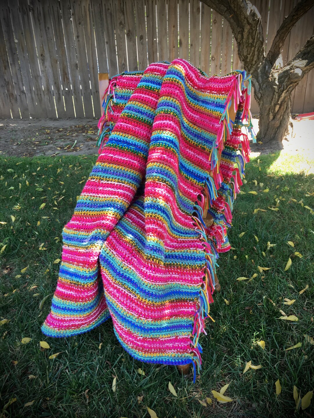 Heavy Soft Tasseled Handmade Crochet Throw Blanket Afghan Etsy