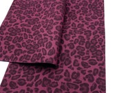 MAROON LEOPARD Suede Sheet, Suede Material for Hair Bows and Crafts