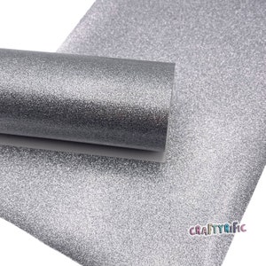 Silver Glitter Vinyl With Canvas Back For Embroidery, Glitter Sheets, Embroidery Glitter, Hair Bow Material