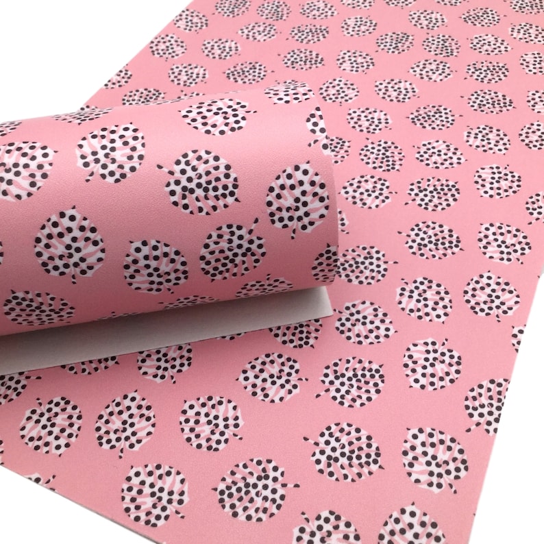 Leather for Earrings Custom Design Leather Sheets SUMMER FLORAL PINK Smooth Faux Leather Sheets
