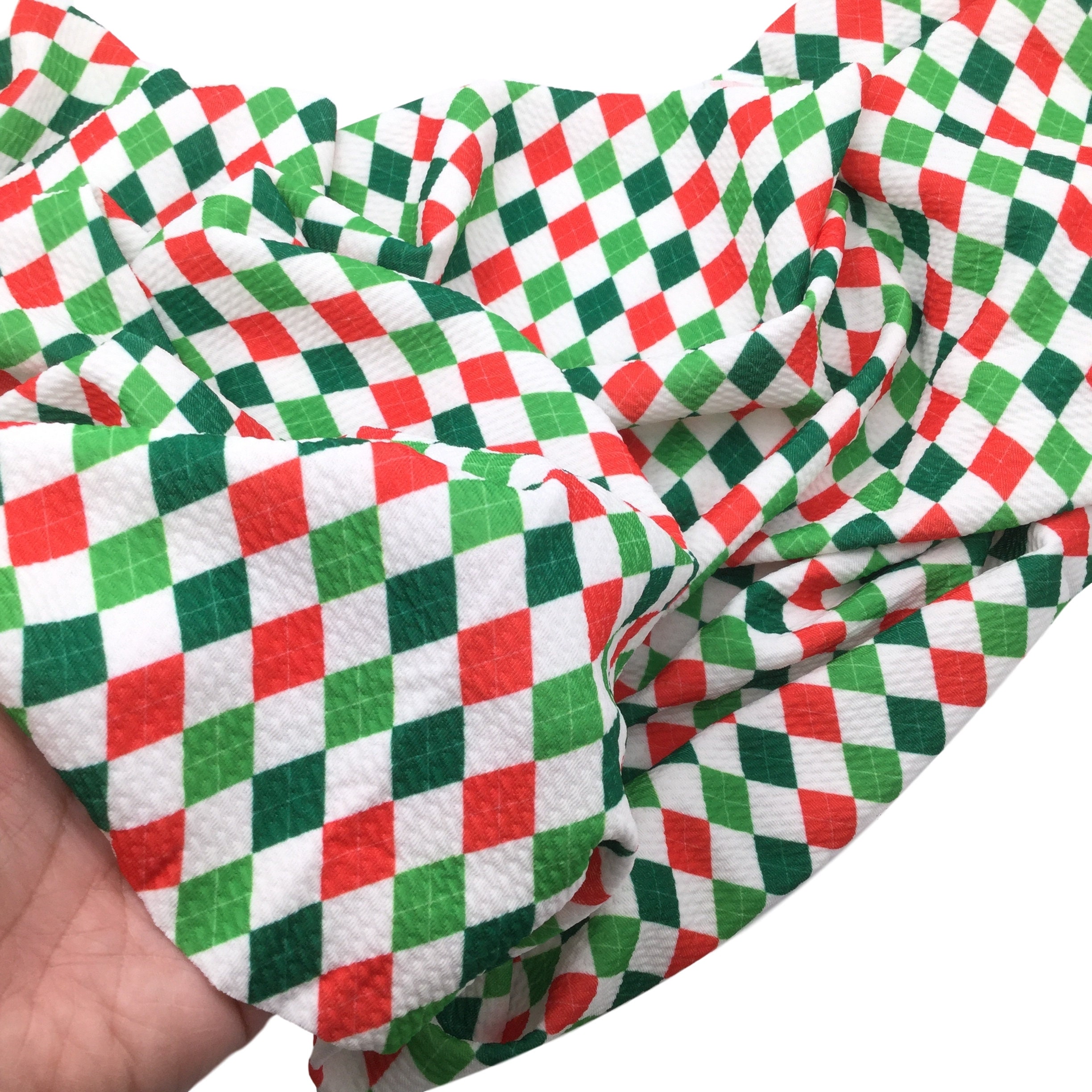 CHRISTMAS ARGYLE Liverpool Fabric Half Yard or Full Yard 4 | Etsy