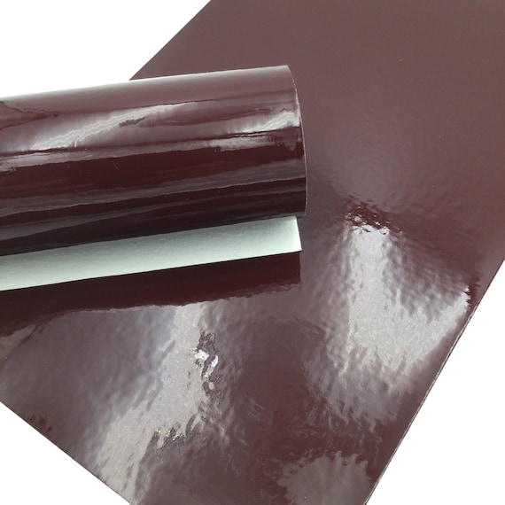 MEISTER SHEET【LEATHER】【箔】BROWN BROWN PATENT Faux Leather Sheets, Leather for Earrings and