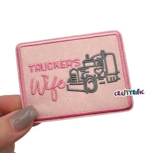 Truckers Wife Patch, Funny Patch, Preppy Patch, Embroidered Patch, Hat Patch, Trucker Hat Patch, Iron On Patch