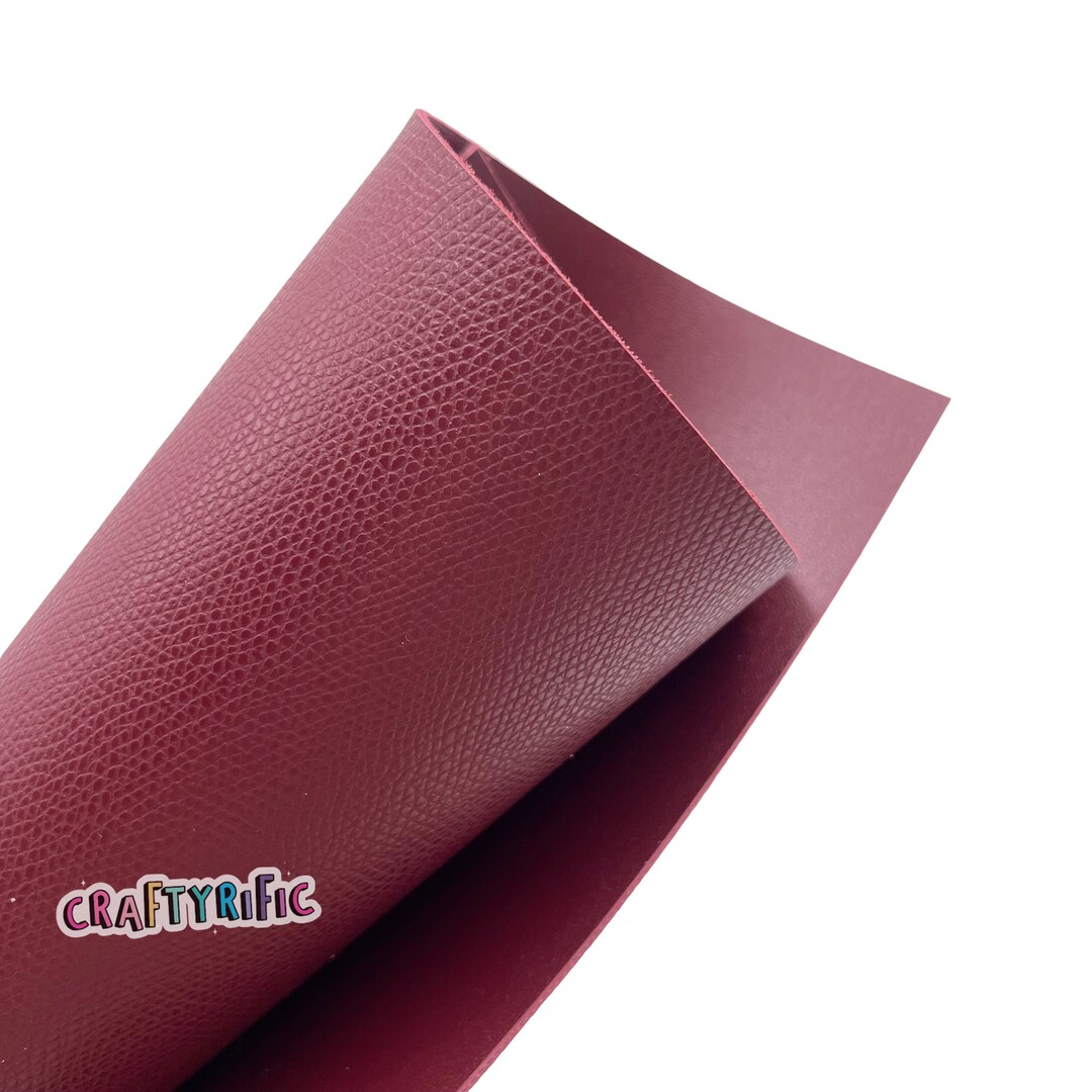 Maroon Double Sided Faux Leather, Leather Sheets, Leather for Earrings