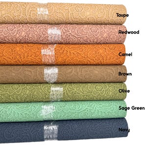 Floral Lace Embossed Faux Leather Rolls image 2