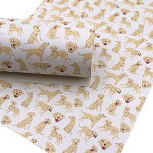 Labrador Custom Print Faux Leather Sheet