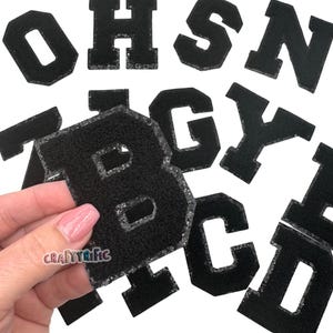 Black Varsity Letter Patch, 3