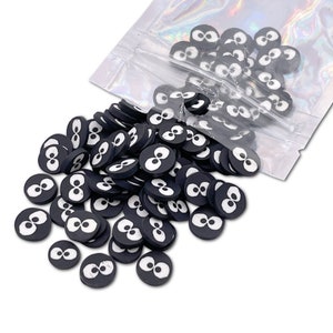 Large Spooky Eyes Polymer Clay Slices, Halloween Polymer Clay Slices, Fake Sprinkles, Jimmies, Clay Slices for Nails, Resin Crafts and Slime