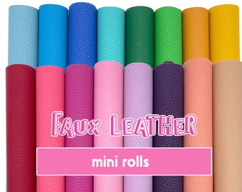 Pebble Faux Leather Mini Roll 12x26" Inch, Continuous Large Faux Leather Fabric Cut