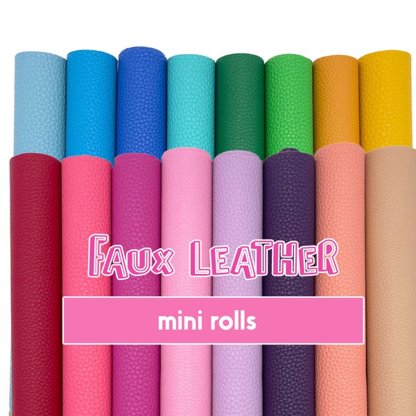 Pebble Faux Leather Mini Roll 12x26" Inch, Continuous Large Faux Leather Fabric Cut