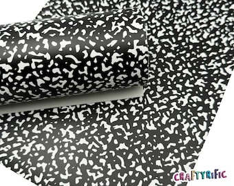 School Faux Leather Sheet, Notebook Design Fabric, Back to School Faux Leather