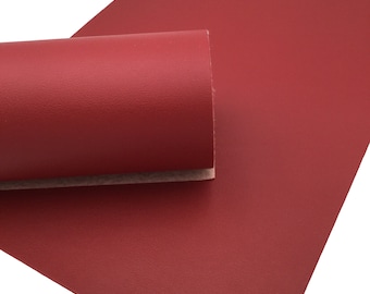 CRIMSON RED Smooth Faux Leather Sheets, Vegan Leather, Pvc Faux Leather Sheet