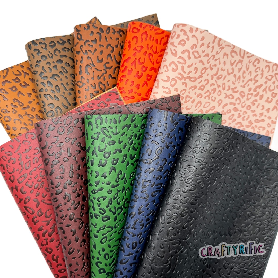 Leopard Faux Leather Sheet, Embossed Faux Leather, Leather Crafts - Etsy