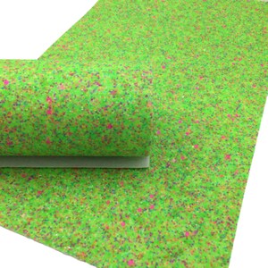 GREEN APPLE Chunky Glitter Canvas Sheets, Chunky Glitter Fabric Sheet, Canvas Fabric for Bows