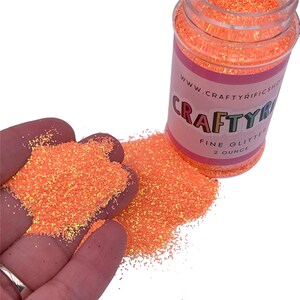 Peachy Fine Glitter 2oz Bottle, 1/64 Fine Glitter, Polyester Glitter, Solvent Resistant, Premium Quality Glitter