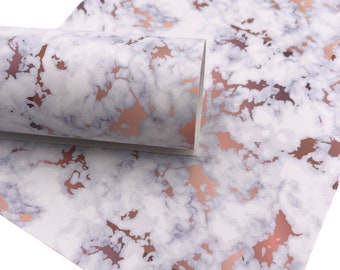 Marble Rose Gold Smooth Faux Leather Sheets
