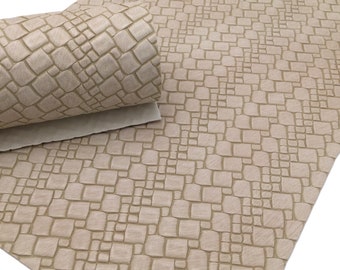 WALNUT Faux Leather Sheets, Basket-weave Texture Leather Sheets, Faux Leather for Earrings, Hair Bow Supplies