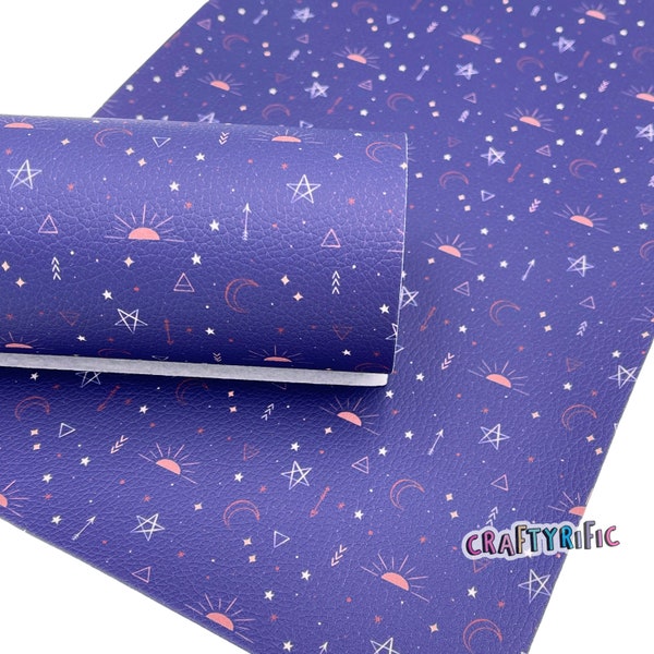 Sun and Stars Faux Leather Sheet