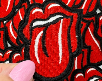 Red Tongue Patch, Trucker Hat Patches, Cute Patch, Trendy Patch, Girly Patch, Embroidery Patch, Iron on Patch