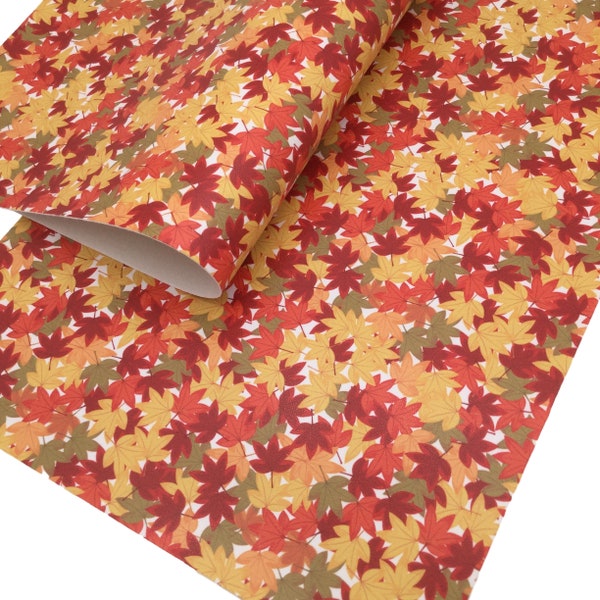 SHADES OF AUTUMN Faux Leather Sheets, Fall Custom Faux Leather, Fogli di pelle, Design Esclusivo, Pelle per Orecchini