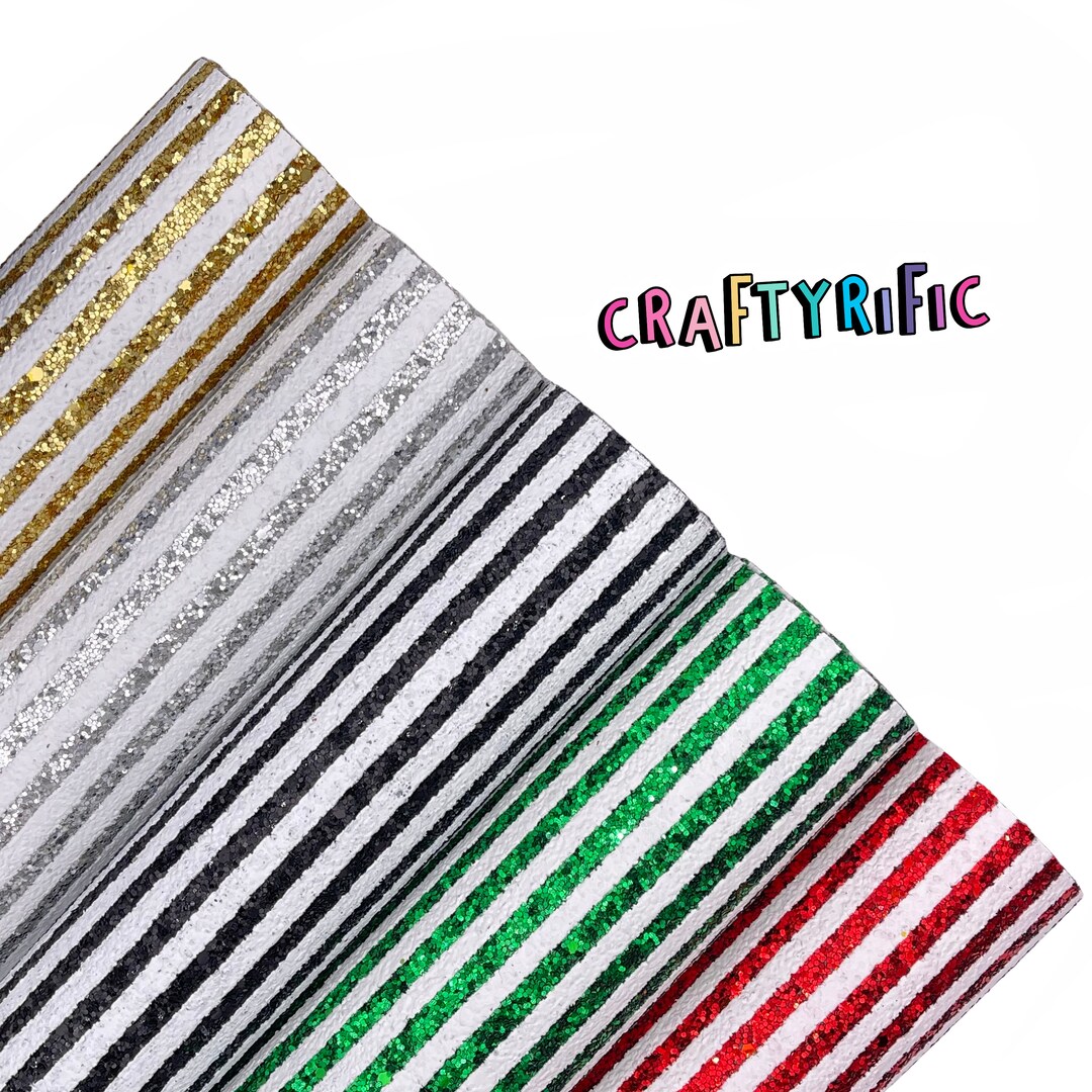 Stripes Chunky Glitter Canvas Sheets, Chunky Glitter, Glitter Canvas