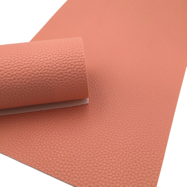 PEACH Faux Leather Sheet, PU Leather, Leather for Earrings - 0050