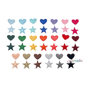 Small Heart and Star Filler Patches