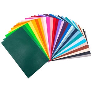 Solid Color Faux Leather, Pebbled Leather Sheets, Faux Leather Sheet, Leather for Earrings and Bows