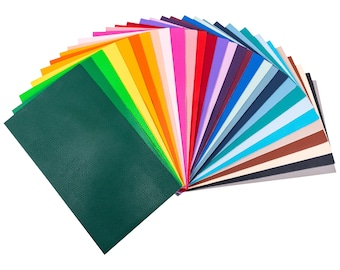 Solid Color Faux Leather, Pebbled Leather Sheets, Faux Leather Sheet, Leather for Earrings and Bows
