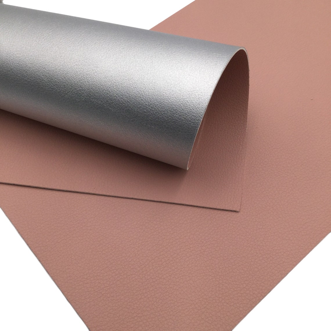 PINK/SILVER Double Sided Faux Leather Leather Sheets Leather Etsy