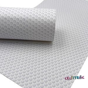 Golf Faux Leather Sheet, Golf Ball Print, Sports Custom Printed Leather
