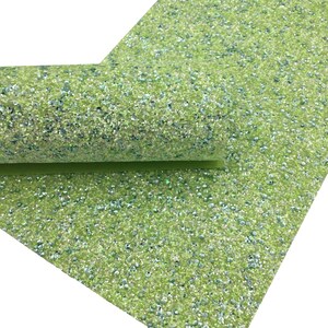 PERIDOT GREEN SEQUIN Chunky Glitter Canvas Sheets, Chunky Glitter, Glitter Canvas Sheet, Canvas Fabric for Bows - 0528