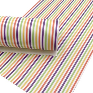 Stripes Halloween Print Faux Leather Sheet