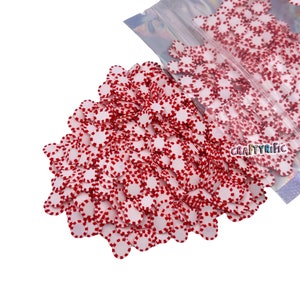 5mm Red Starlight Peppermint Polymer Clay Slices