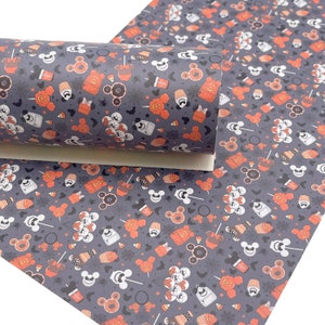 Halloween Print Faux Leather Sheet