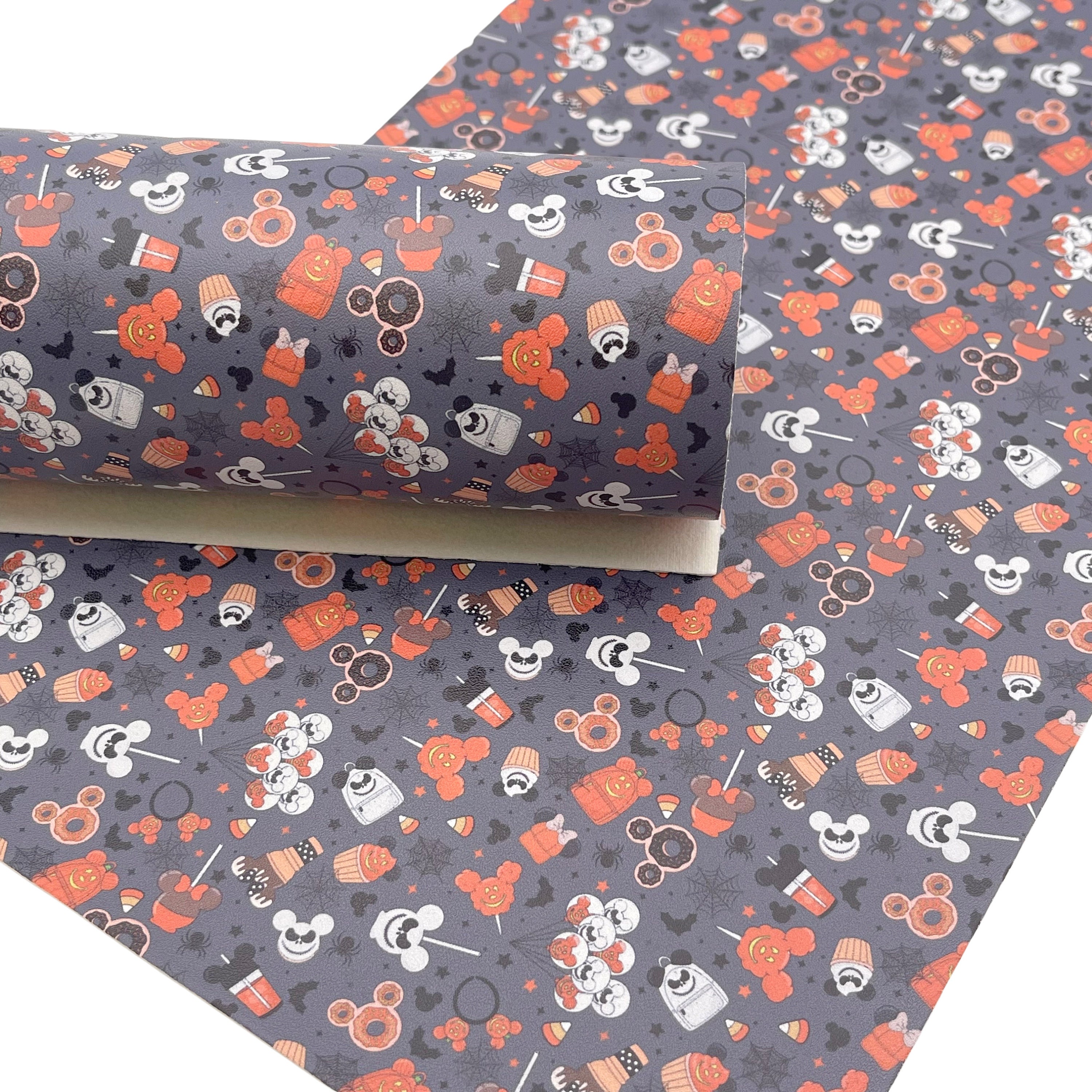 8x11, LV Synthetic Leather, Custom Leather Sheets, Halloween LV
