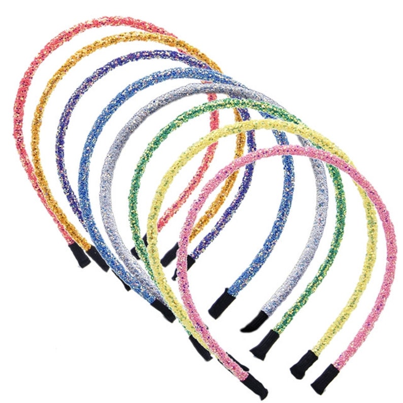 CHUNKY GLITTER Iridescent Headbands Etsy