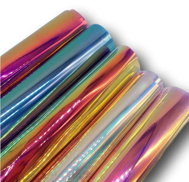 IRIDESCENT Transparent Holographic PVC Sheets Waterproof Etsy