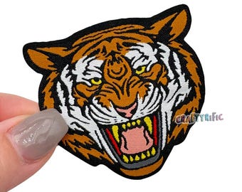 Tiger Patch, Mascot Patch, Preppy Patch, Embroidered Patch, Hat Patch, Trucker Hat Patch, Iron On Patch