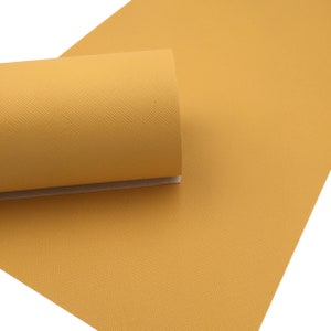 HONEY GOLD SAFFIANO Faux Leather Sheets, Saffiano Texture, Leather for Earrings, Fabric Sheet, Textured Leather - 0302