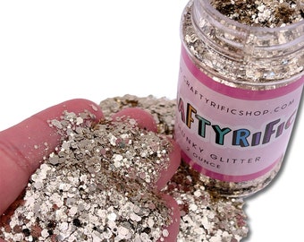 Penny Copper Chunky Glitter Mix 2oz Bottle, Chunky Glitter, Polyester Glitter, Solvent Resistant, Premium Quality Glitter