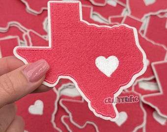 Pink Texas Patch,  Texas Patch,  Rodeo Patch, Cowgirl Patch, Western Patch, Trucker Hat Patches, Embroidery Patch, Iron on Patch