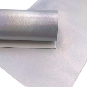 Silver Metallic Faux Leather Sheet