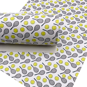 Tennis Custom Print Faux Leather Sheet