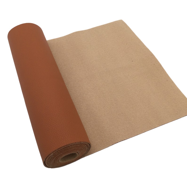 TOFFEE BROWN Textured Leather Roll Leather for Earrings and Hair Bows 8x54 Leather Roll
