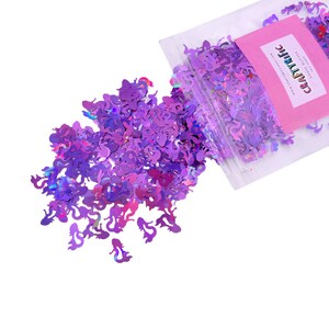 Purple Mermaids Shape Glitter, Solvent Resistant, Polyester Glitter, Glitter For Tumblers, Cosmetic Grade Glitter, Glitter For Resin