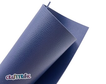 Navy Blue Double Sided Faux Leather, Leather Sheets, Leather for Earrings, Fabric Sheet