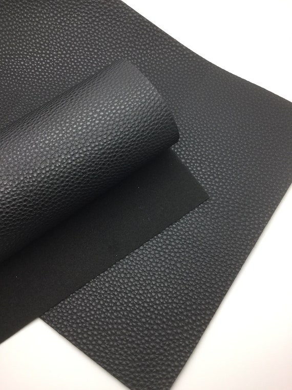 BLACK Matte Faux Leather Sheets, Faux Leather Sheets, Leather for Earrings,  Hair Bow Material, Craft Supplies 79 